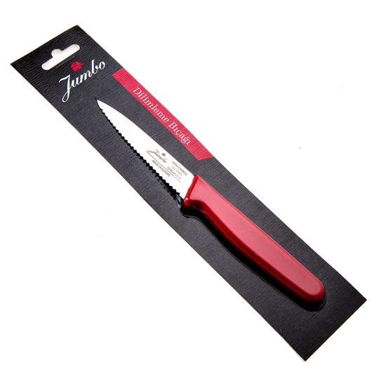 Jumbo Practico Red Tırtıklı Soyma Bıçağı - 9 cm