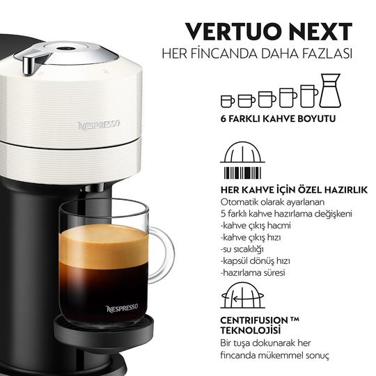 Nespresso Vertuo Next C White Kapsül Kahve Makinesi