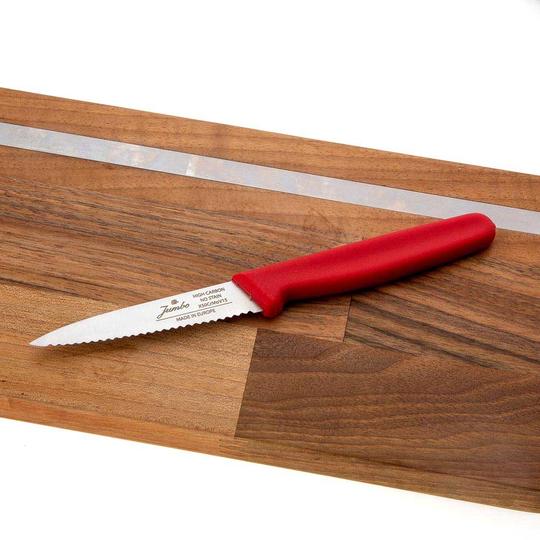 Jumbo Practico Red Tırtıklı Soyma Bıçağı - 9 cm