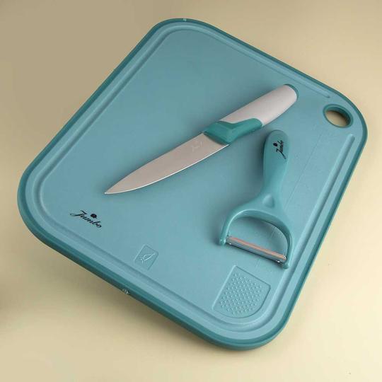 Jumbo Smart Green Kesme Tahtası Soyacak Ve Bıçak Set