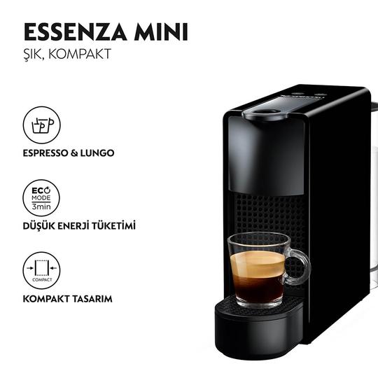 Nespresso Essenza Mini C30 Black Kapsül Kahve Makinesi