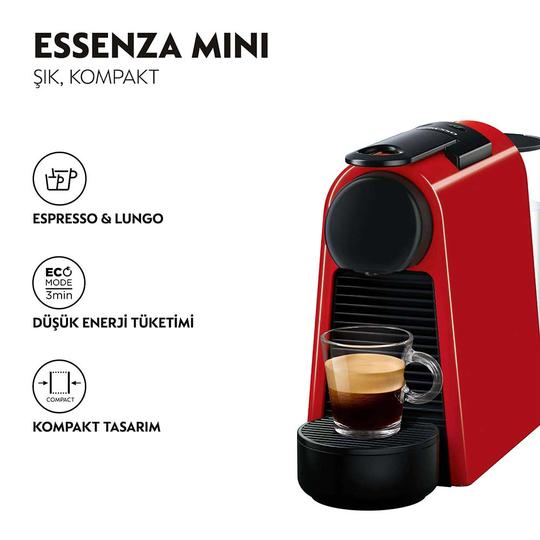Nespresso D30 Essenza Mini Red Kahve Makinesi