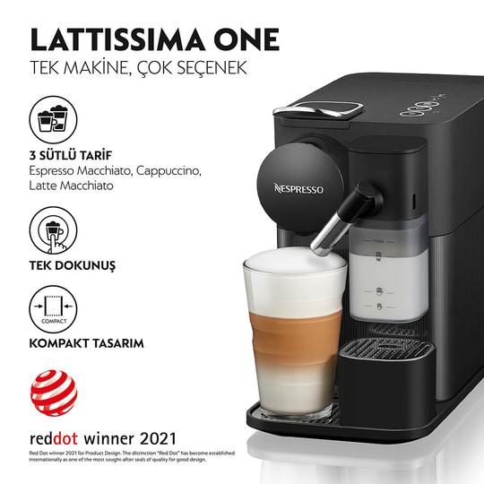 Nespresso F121 Latissima One Siyah Kahve Makinesi